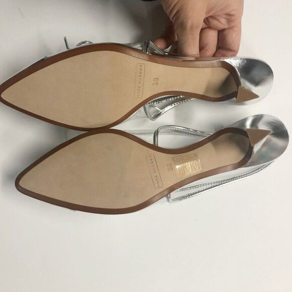 MARC JACOBS Women's Slingback Kitten-heel Pumps In Clear Size 38 - Picture 8 of 12